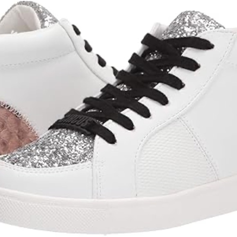 38. Sam Edelman Stylish White and Silver Women's High top Sneakers